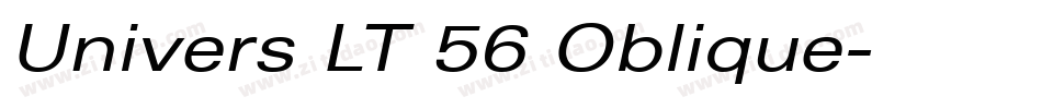 Univers LT 56 Oblique字体转换